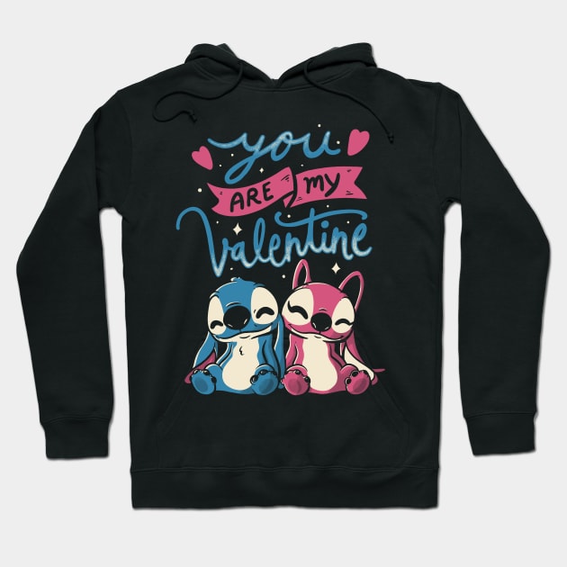 You Are My Valentine - Cute Alien Cartoon Gift Hoodie by eduely